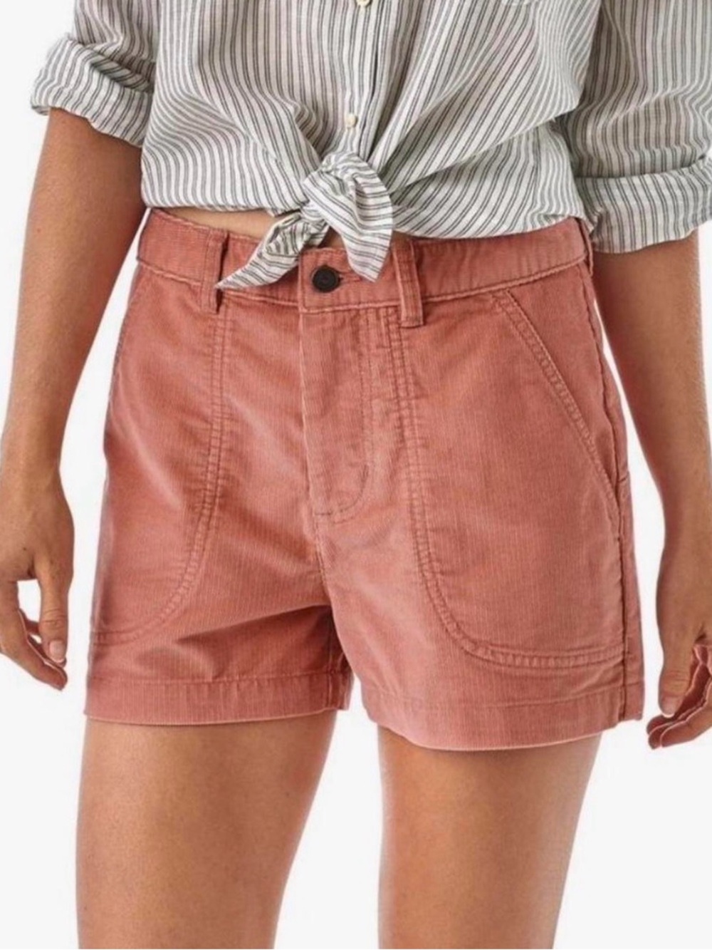 Patagonia Women's Organic Cotton Pink Corduroy Shorts Size 4